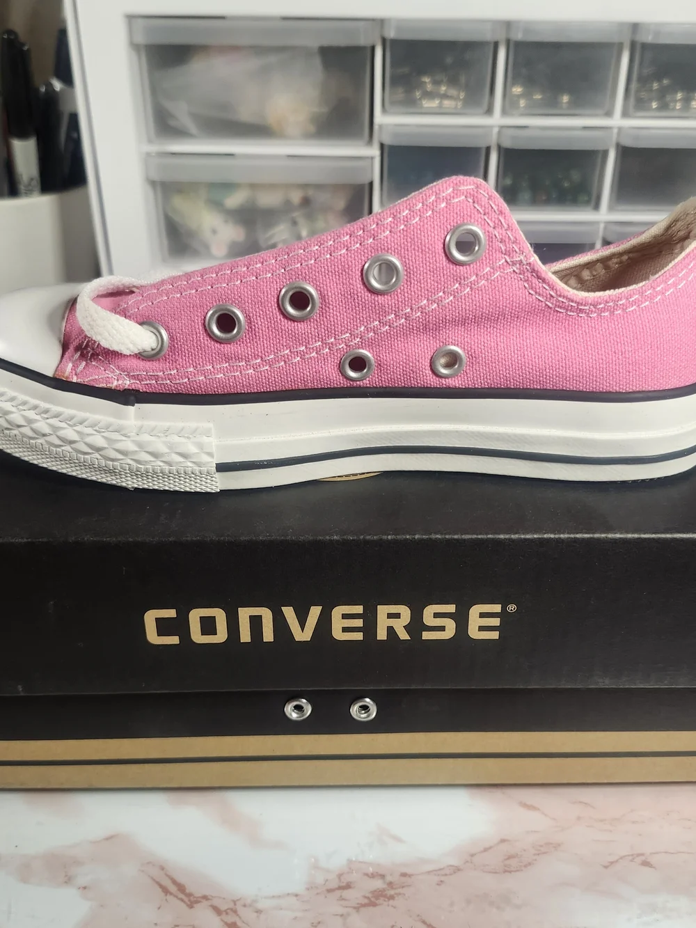 Converse Kids' Pink Canvas Low Top Sneakers